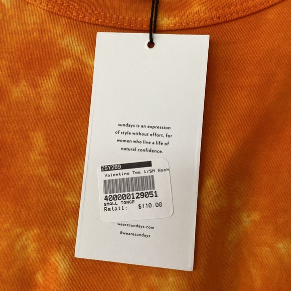 Sundays tangerine Valentine tee - Picture 9 of 9
